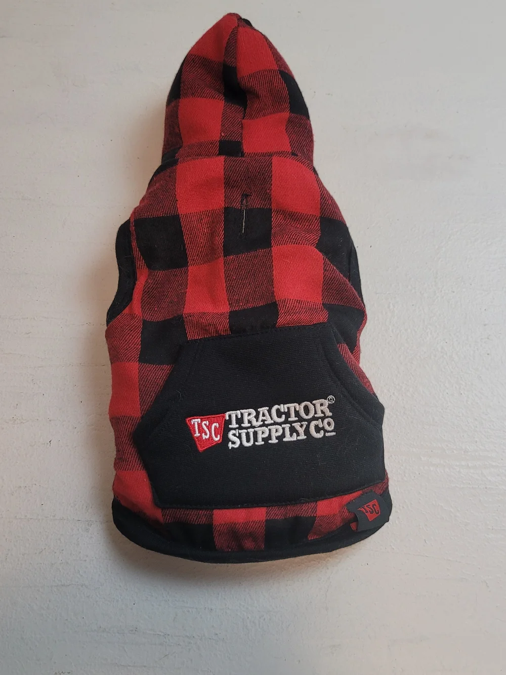 Red & Black Plaid Dog Hoodie